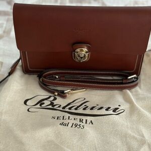 Boldrini Brown Leather Crossbody Bag